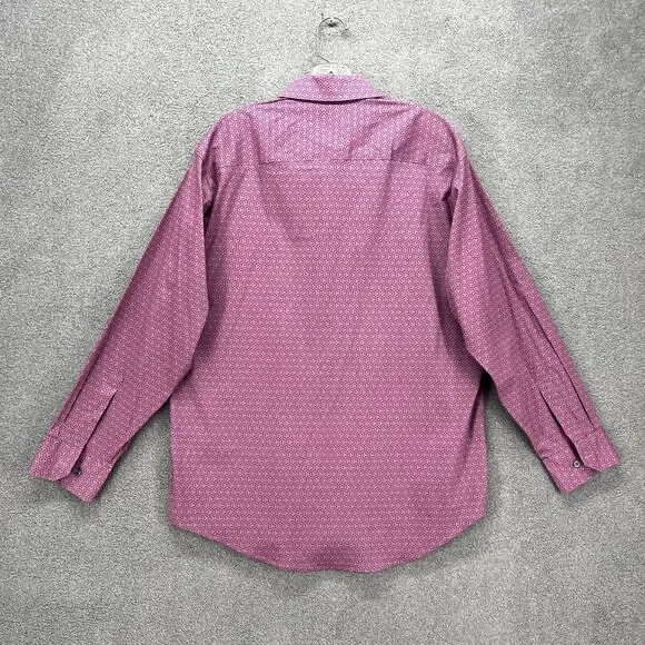 Alfani Shirt Men's Medium 15 15.5 32-33 Purple Button Up Regular Fit Long Sleeve - Picture 2 of 16